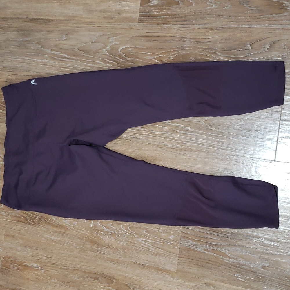 (XL) Head Cropped Leggings Activewear Athletic Running Yoga Workout Gym